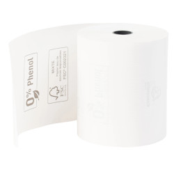 Bobine pour tickets de caisse 80x70m - 72m - 1 pli thermique 48m2 sans Phenol.