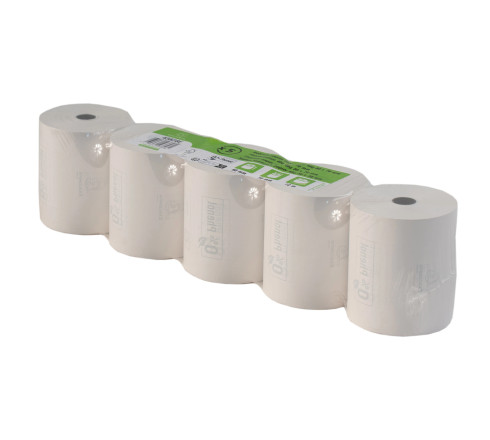 Bobine pour tickets de caisse 80x70m - 72m - 1 pli thermique 48m2 sans Phenol.