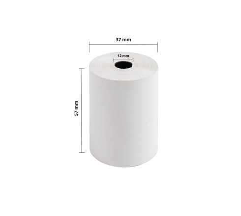 Bobine pour tickets de carte bancaire 57x37mm - 18m - 1 pli thermique 48g/m2