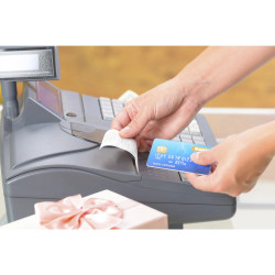 Bobine pour tickets de carte bancaire 57x37mm - 18m - 1 pli thermique 48g/m2
