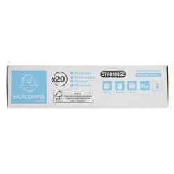 Bobine pour tickets de carte bancaire 57x40mm - 17m - 1 pli thermique 55g/m2.