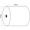 Bobine pour tickets de caisse 80x70m - 72m - 1 pli thermique 48m2.