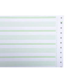 2000 feuilles de listing zoné vert 240x11 1pli Bandes Caroll Non Détachables 60g
