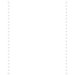 2000 feuilles de listing blanc 240x11 4/6 1pli microperforations 4 côtés Bandes Caroll Détachables Papier Clairalfa 80g