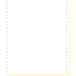 1000 feuilles de listing autocopiantes blanc/jaune 240x11 2plis Bandes Caroll Détachables