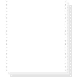 1000 feuilles de listing autocopiantes blanc 240x11 3plis Bandes Caroll Détachables