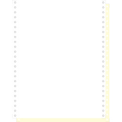 1000 feuilles de listing autocopiantes blanc/jaune 240x12 2plis Bandes Caroll Détachables