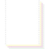 500 feuilles de listing autocopiantes blanc/jaune/rose/vert 240x12 4plis Bandes Caroll Détachables