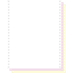 1000 feuilles de listing autocopiantes blanc/rose/jaune 240x12 3plis Bandes Caroll Détachables