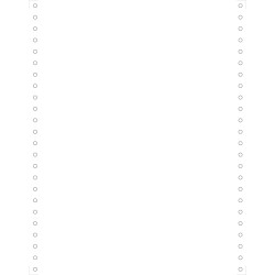 2000 feuilles de listing blanc 240x12'' 1pli microperforations 4 côtés Bandes Caroll Détachables Papier Clairalfa 80g