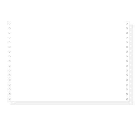 1000 feuilles de listing autocopiantes blanc 330x8 1/2 2plis Bandes Caroll Détachables