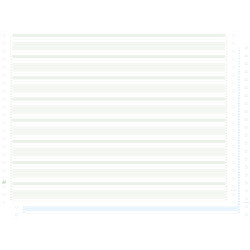 1000 feuilles de listing autocopiant zoné vert/bleu 380x11 2plis Bandes Caroll Non Détachables