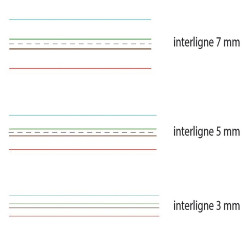 Cahier DYS format 17x22 cm, 48 pages interligne 3 mm