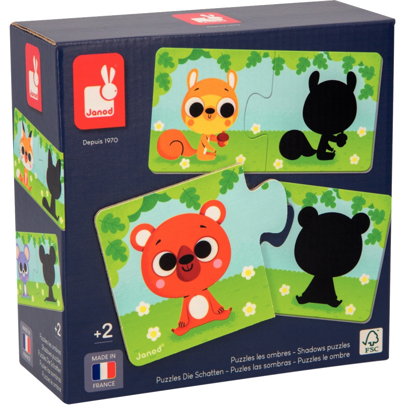 Boite de 12 puzzles duo, les ombres