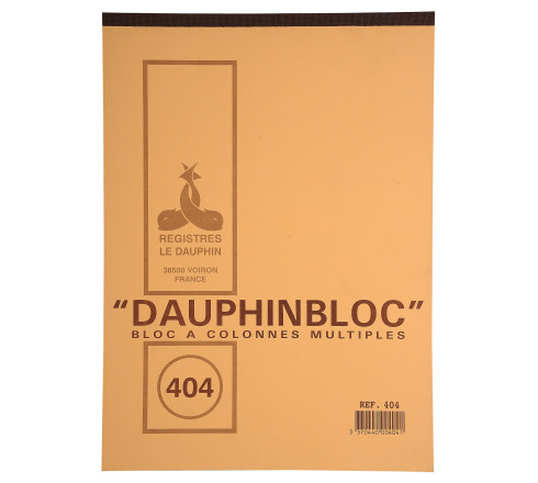 Dauphinbloc 297X210 4 colonnes 50 feuillets