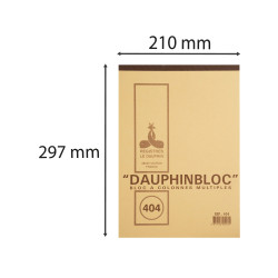 Dauphinbloc 297X210 4 colonnes 50 feuillets