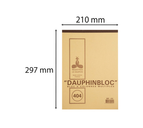 Dauphinbloc 297X210 4 colonnes 50 feuillets