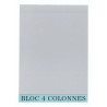 Bloc de contrôle comptable 29,7x21cm - 4 colonnes - 70 feuillets