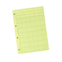 Bloc de contrôle comptable 29,7x21cm - 6 colonnes - 70 feuillets
