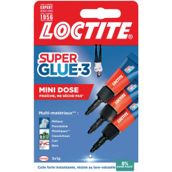 Blister de 3 tubes colle 1g superglue 3