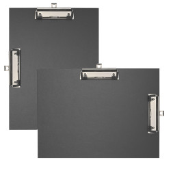 Porte-bloc double clip papier enduit - Format 23x32cm pour A4