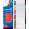 Jeu de 6 intercalaires en polypropylène coloré 12/100ème, format A4+