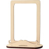 Cadre photo en bois, moustache