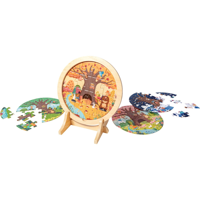 Puzzles en bois sur chevalet, les 4 saisons