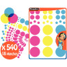 Pochette de 540 gommettes cercle chromatique assorties