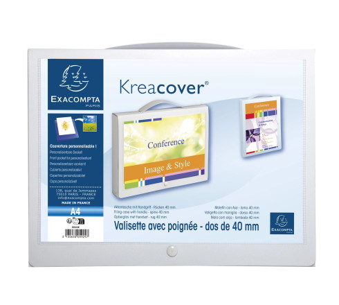 Valisette à poignée amovible polypropylène opaque 8/10e Krea Cover - 24x32cm
