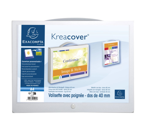 Valisette à poignée amovible polypropylène opaque 8/10e Krea Cover - 24x32cm