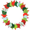 Pack 321 pièces deco de noel mousse feutrine