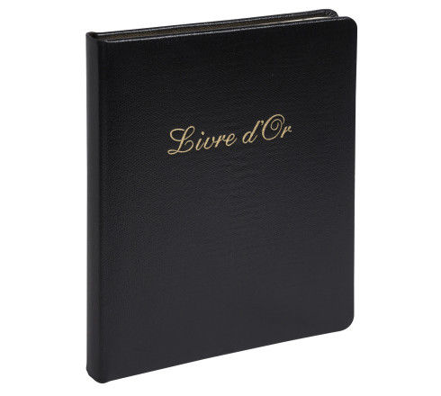 Livre d'or Cuir Alpille 140 pages ivoire - 26x22cm vertical