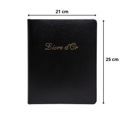 Livre d'or Cuir Alpille 140 pages ivoire - 26x22cm vertical