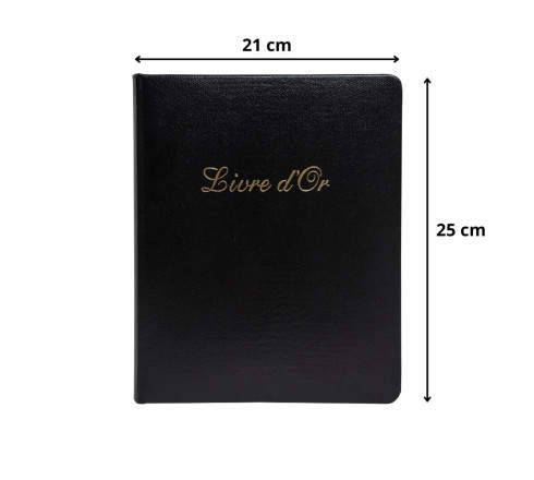 Livre d'or Cuir Alpille 140 pages ivoire - 26x22cm vertical