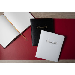 Livre d'or Cuir Alpille 140 pages ivoire - 26x22cm vertical
