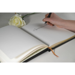 Livre d'or Cuir Alpille 140 pages ivoire - 26x22cm vertical