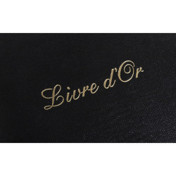 Livre d'or Cuir Alpille 140 pages ivoire - 26x22cm vertical