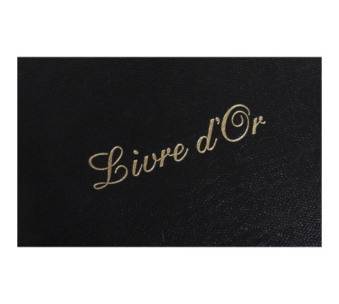 Livre d'or Cuir Alpille 140 pages ivoire - 26x22cm vertical