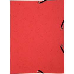 Lot de 10 chemises sans rabat à élastiques en carte lustrée, rouge
