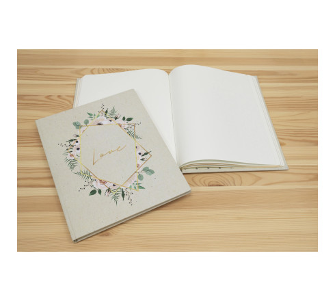 Livre d'or 100 pages tranche or - Format 27x22cm - CHAMPÊTRE