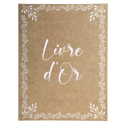 Livre d'or 100 pages tranche or - Format 27x22cm - KRAFT