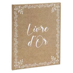 Livre d'or 100 pages tranche or - Format 27x22cm - KRAFT
