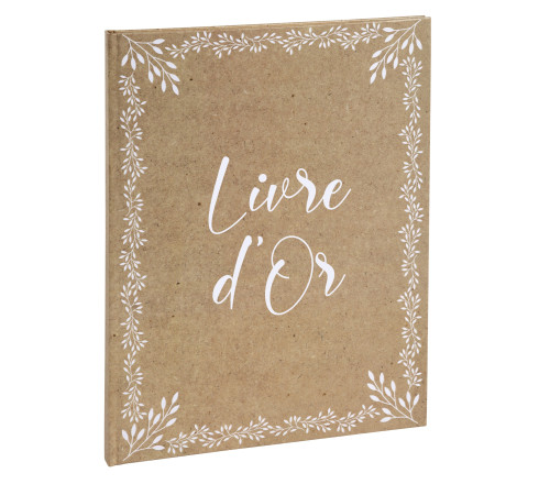 Livre d'or 100 pages tranche or - Format 27x22cm - KRAFT