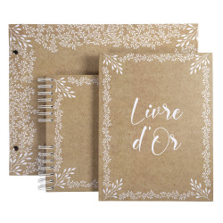 Livre d'or 100 pages tranche or - Format 27x22cm - KRAFT