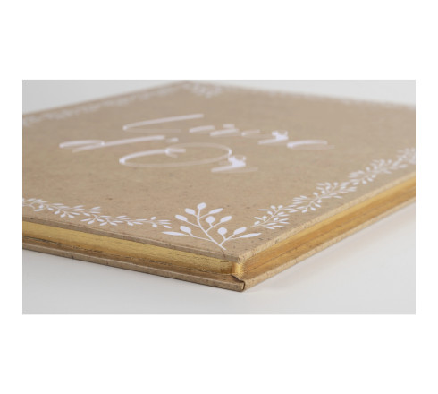 Livre d'or 100 pages tranche or - Format 27x22cm - KRAFT