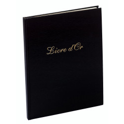 Livre d'or Balacron avec titre 100 pages blanches - 27x22 cm vertical