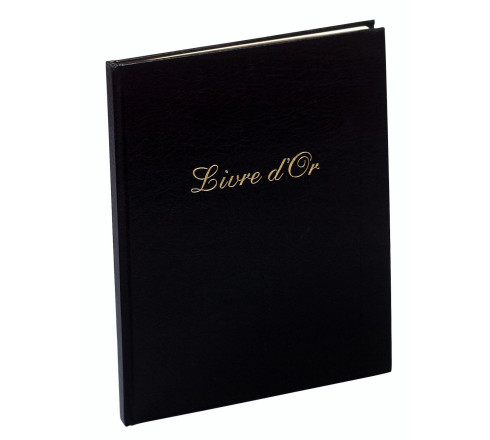 Livre d'or Balacron avec titre 100 pages blanches - 27x22 cm vertical