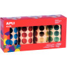 Lot de 4 rouleaux de gommettes rondes Ø20mm métal assorties