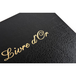 Livre d'or Balacron avec titre 140 pages blanches - 21x19 cm vertical